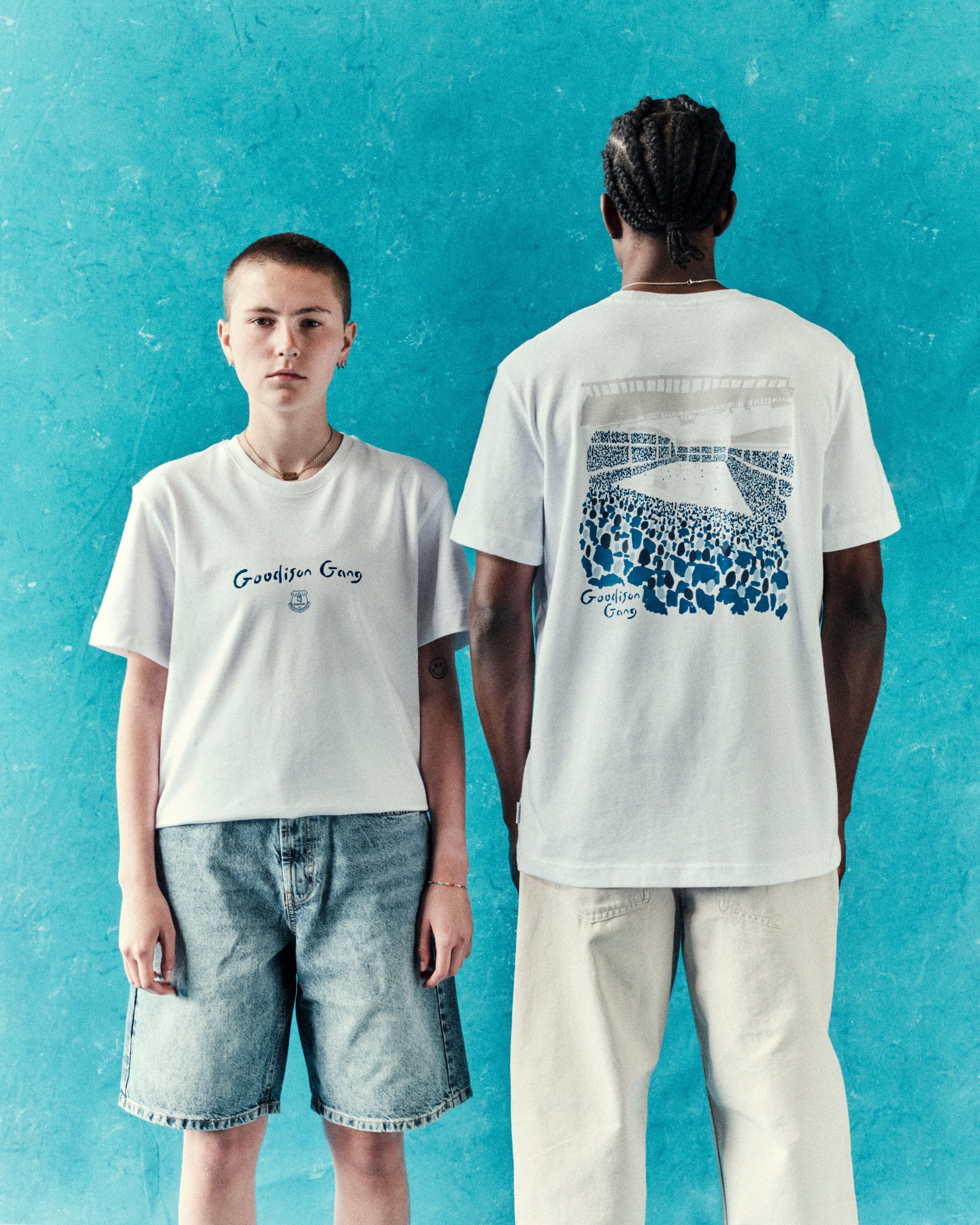 AOF x Everton Goodison Gang Tee | White T-shirt | Art of Football
