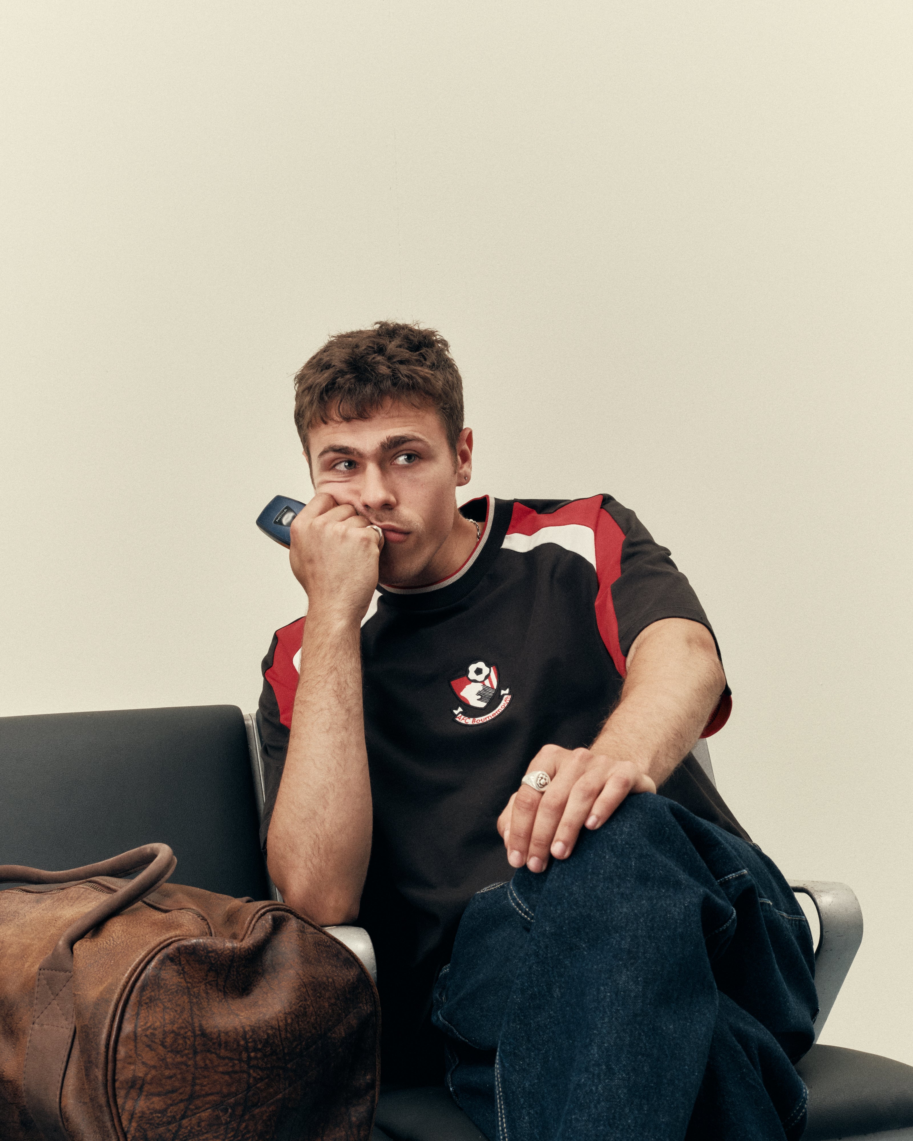 AOF x Bournemouth 90s Oversized Panelled T-shirt | Art of Football