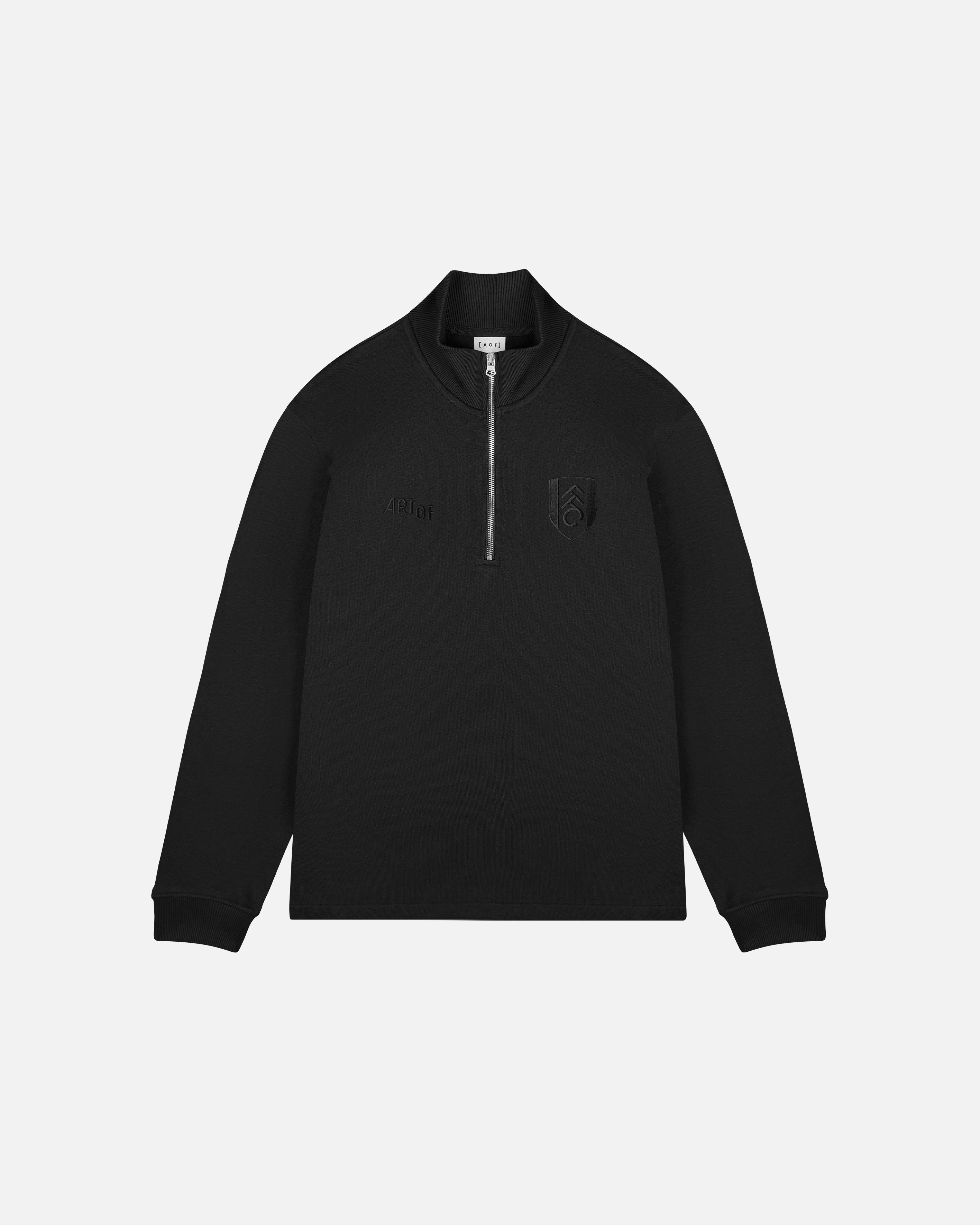 ART OF Football x Fulham Blackout Quarter Zip Black Sweat | AOF x FFC