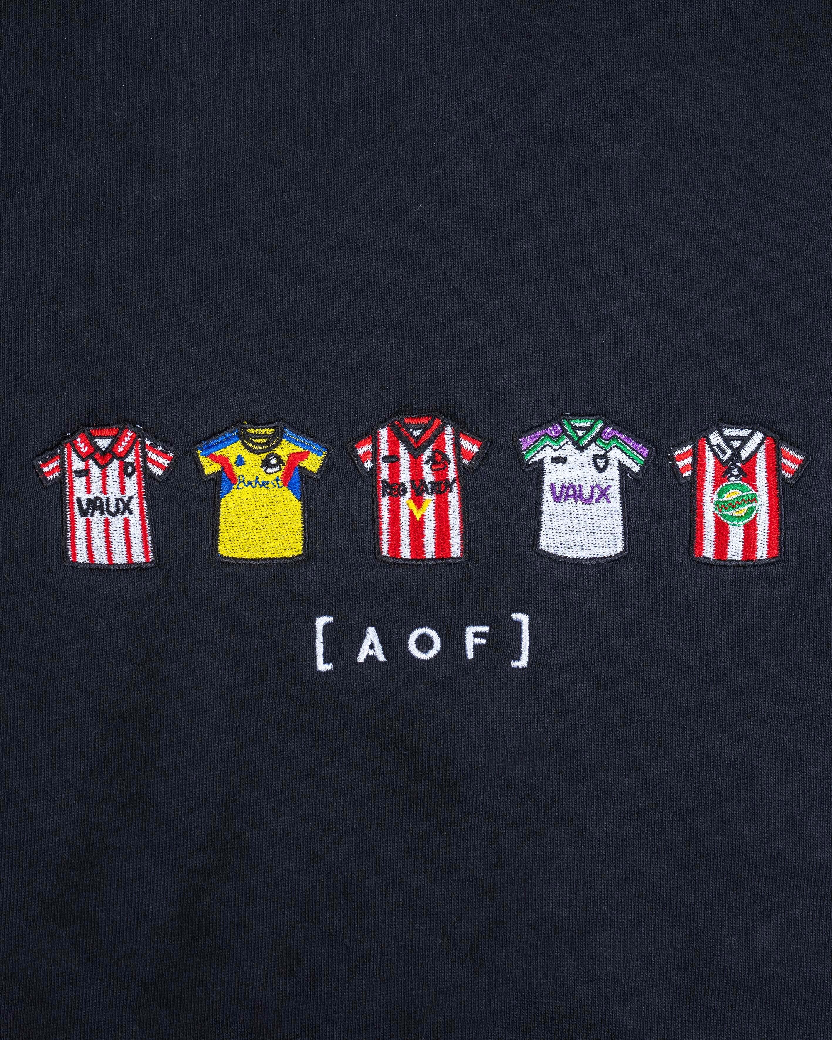 AOF SAFC Embroidered Classics | Navy Hoodie | Art of Football