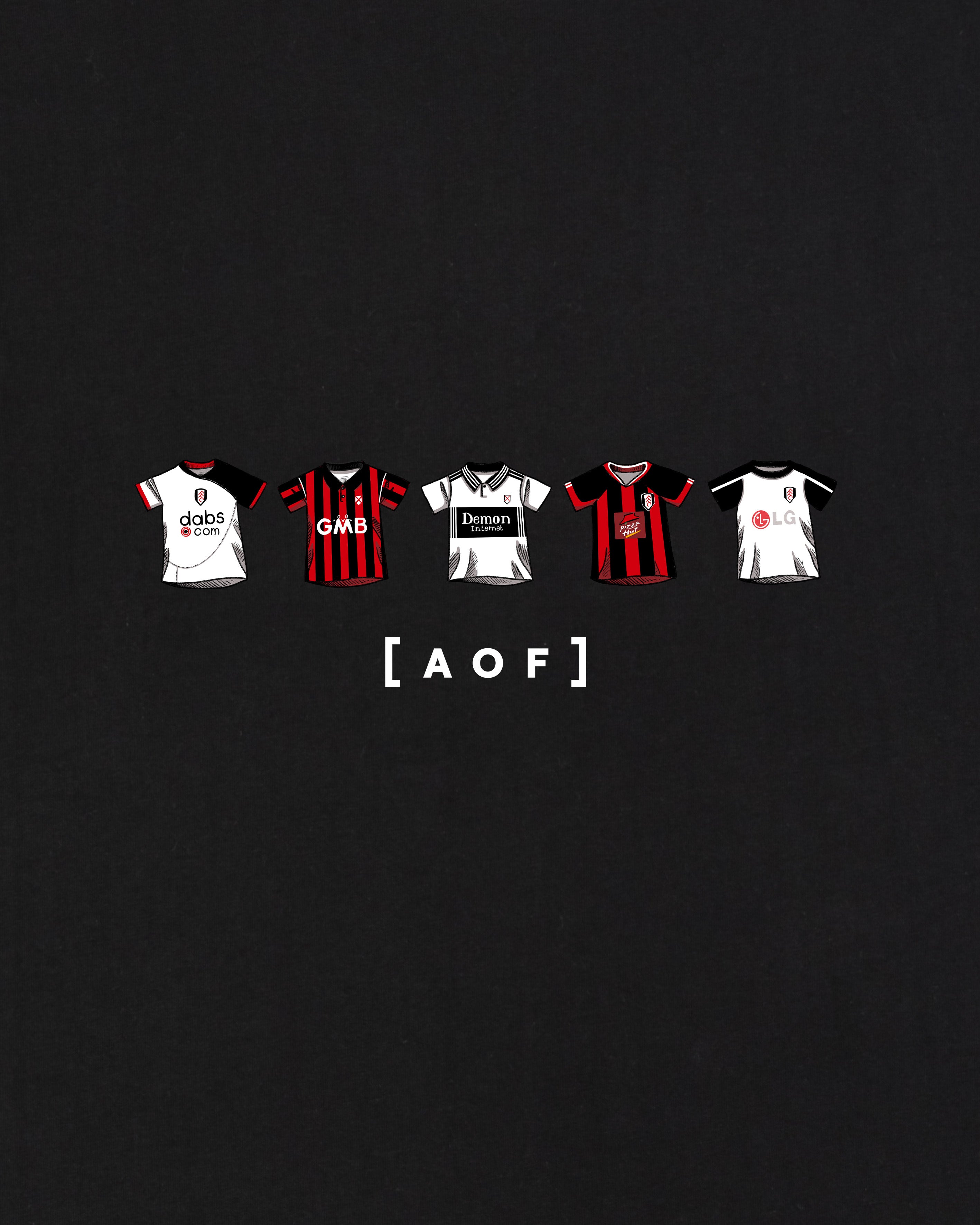 AOF FFC Printed Classics Tee | Black Graphic T-shirt | Art of Football