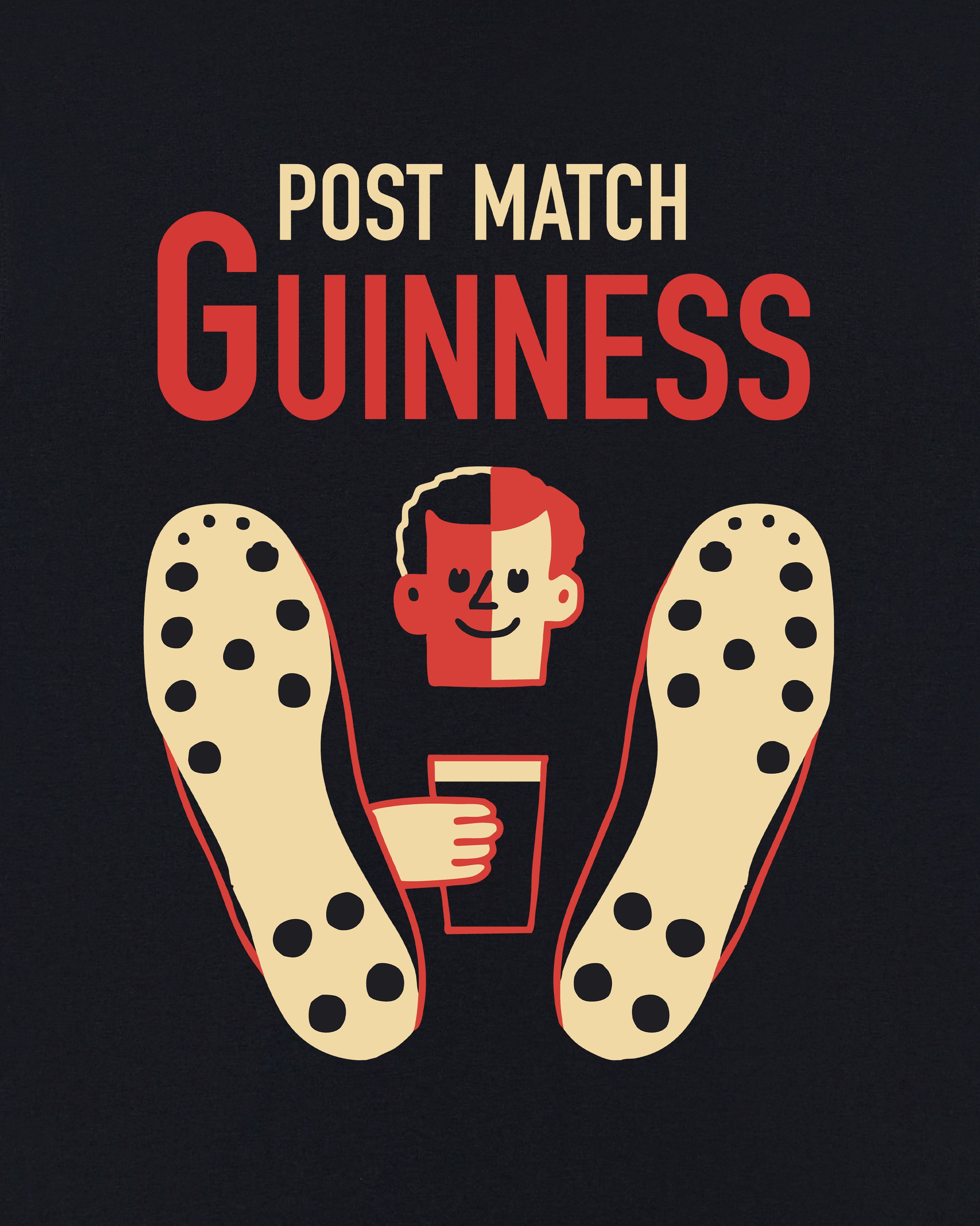 ART OF x Guinness Post Match Tee | Black Graphic Football T-shirt