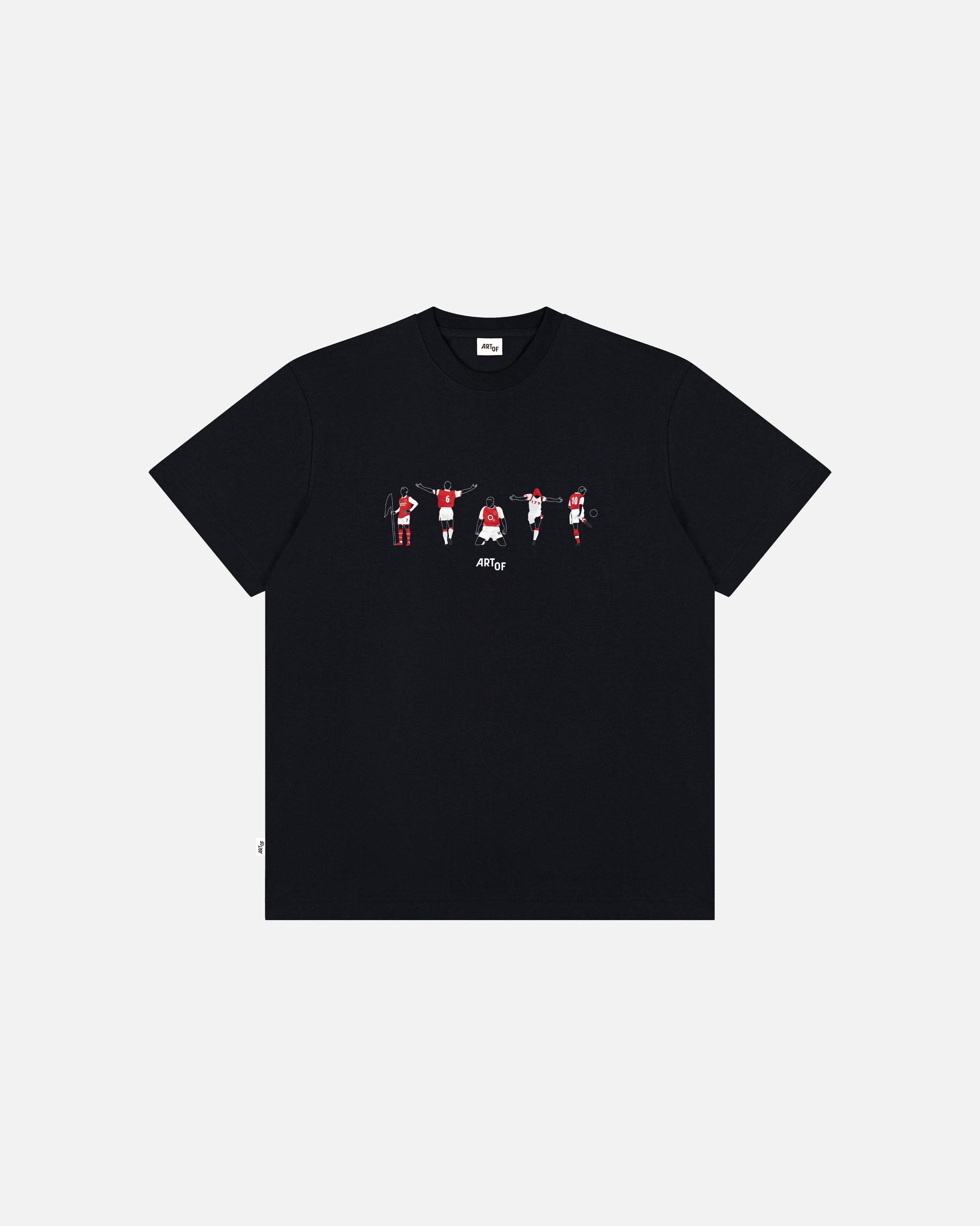 ART OF AFC Printed Icons Tee | Black Graphic Football T-shirt