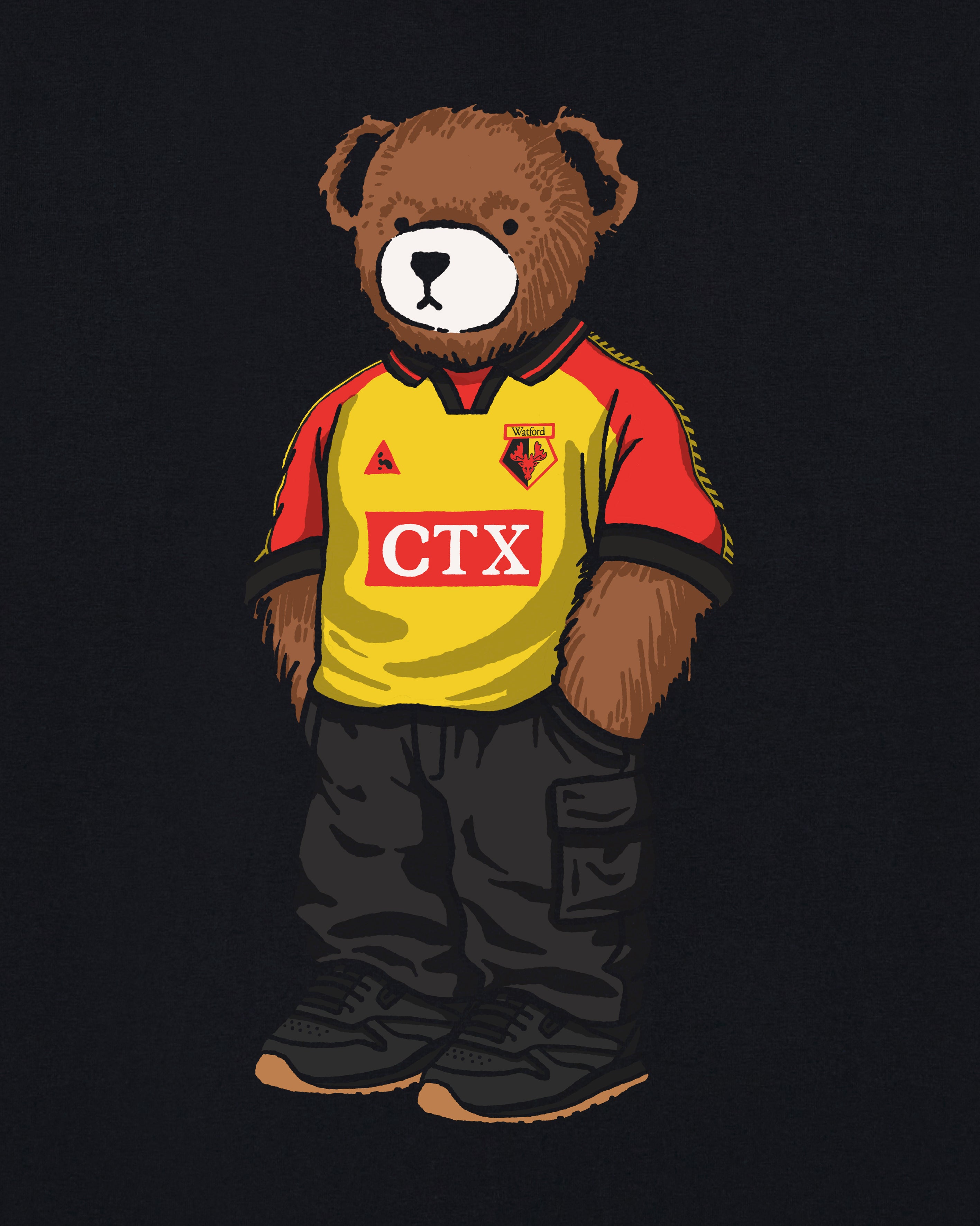 ART OF x Watford Home Pickles | Black Football T-shirt