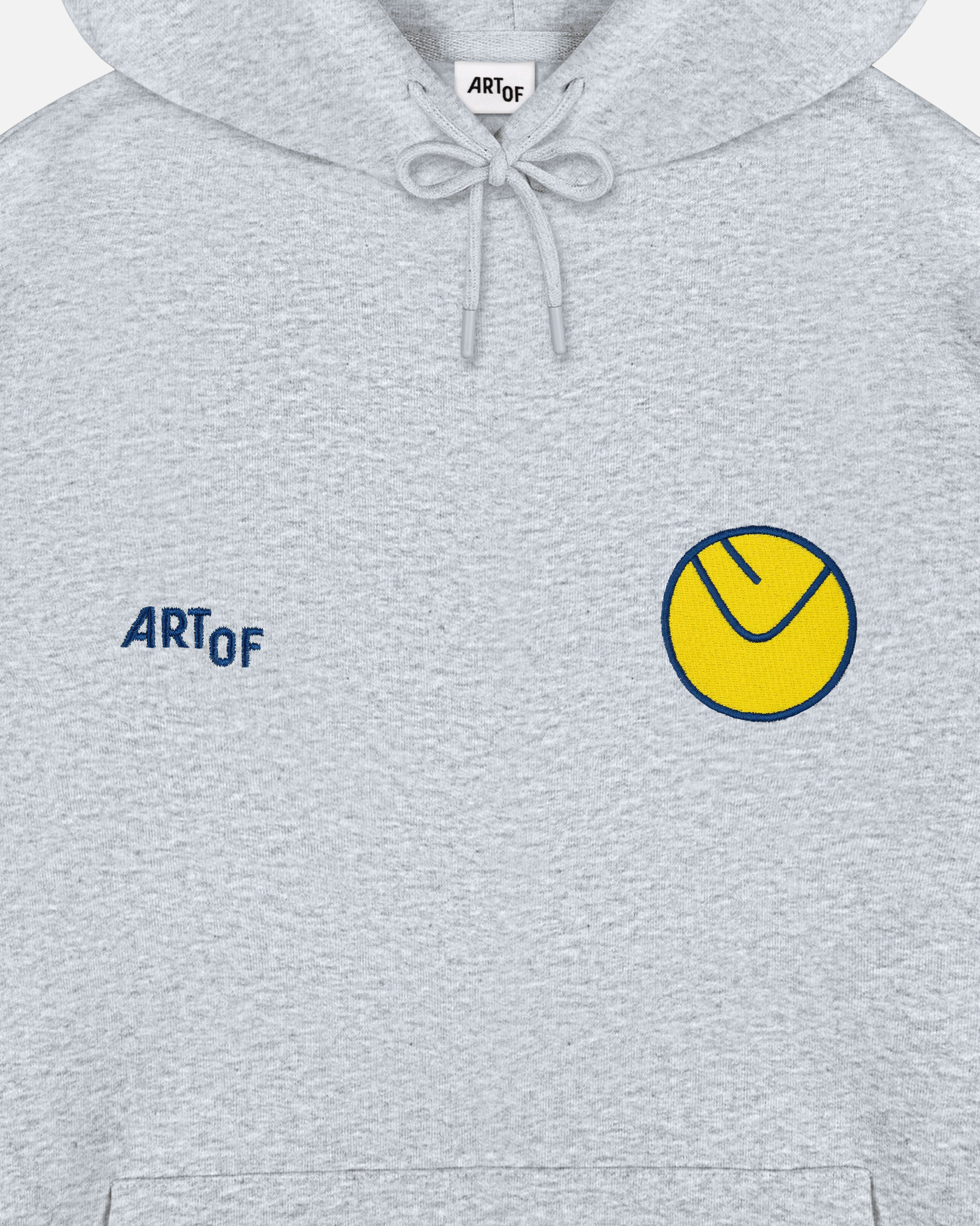 ART OF Football x Leeds United Smiley Embroidered Hoodie | AOF x LUFC