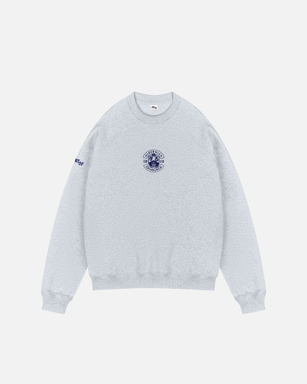 ART OF x Hibernian Single Colour Crest Sweat | Grey Football Jumper