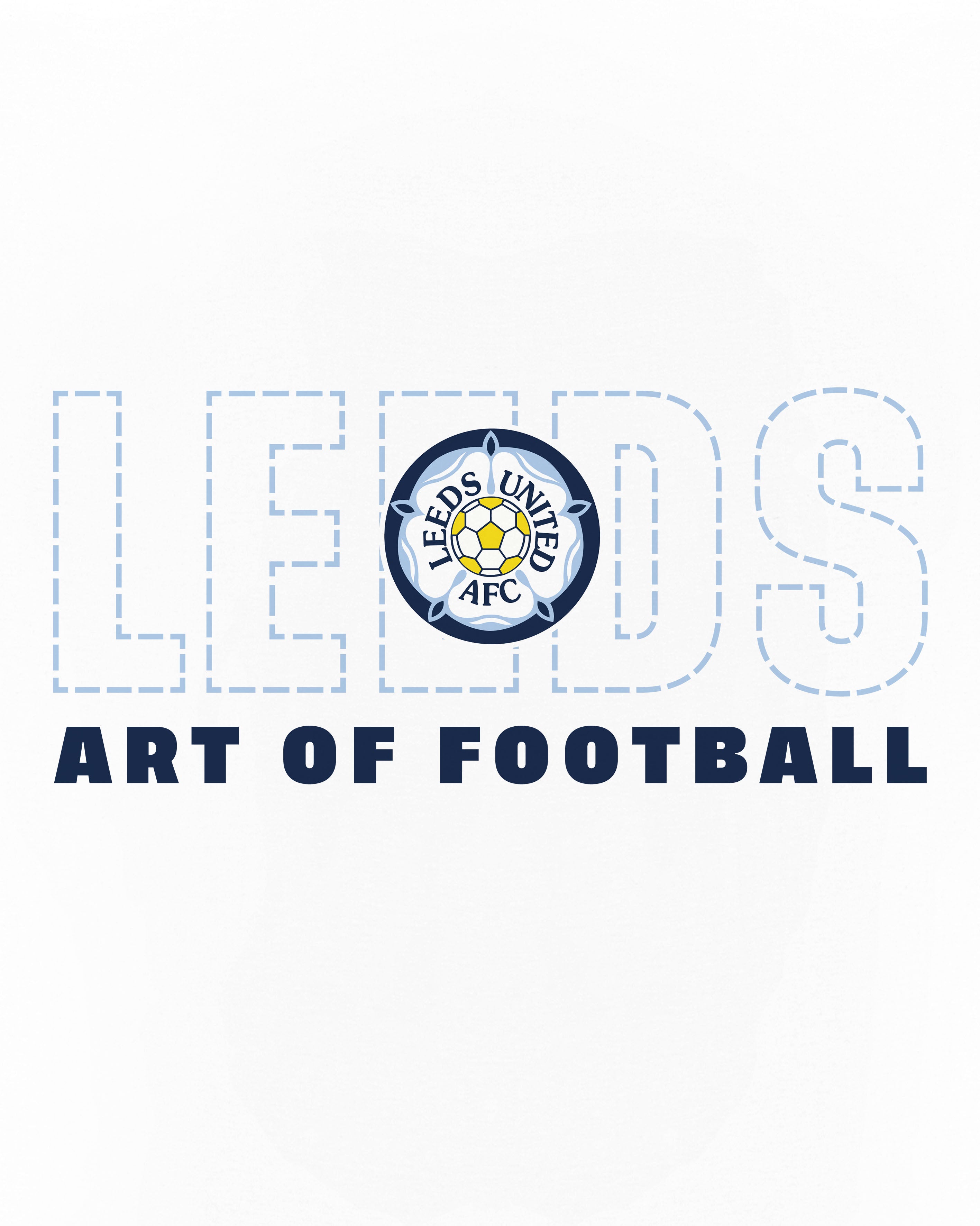 AOF Leeds 90s Tee | White Graphic T-shirt | Art of Football