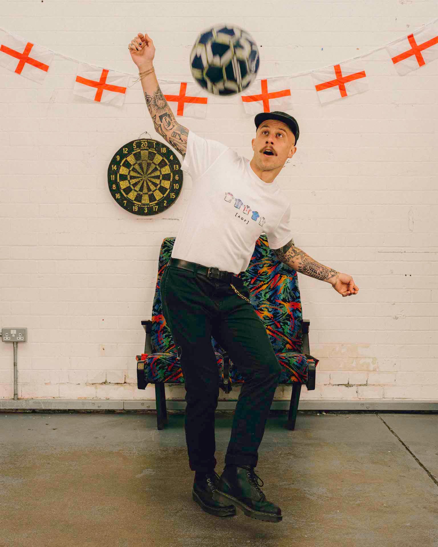 AOF God Save The Classics Printed Tee | Black & White Graphic T-shirt