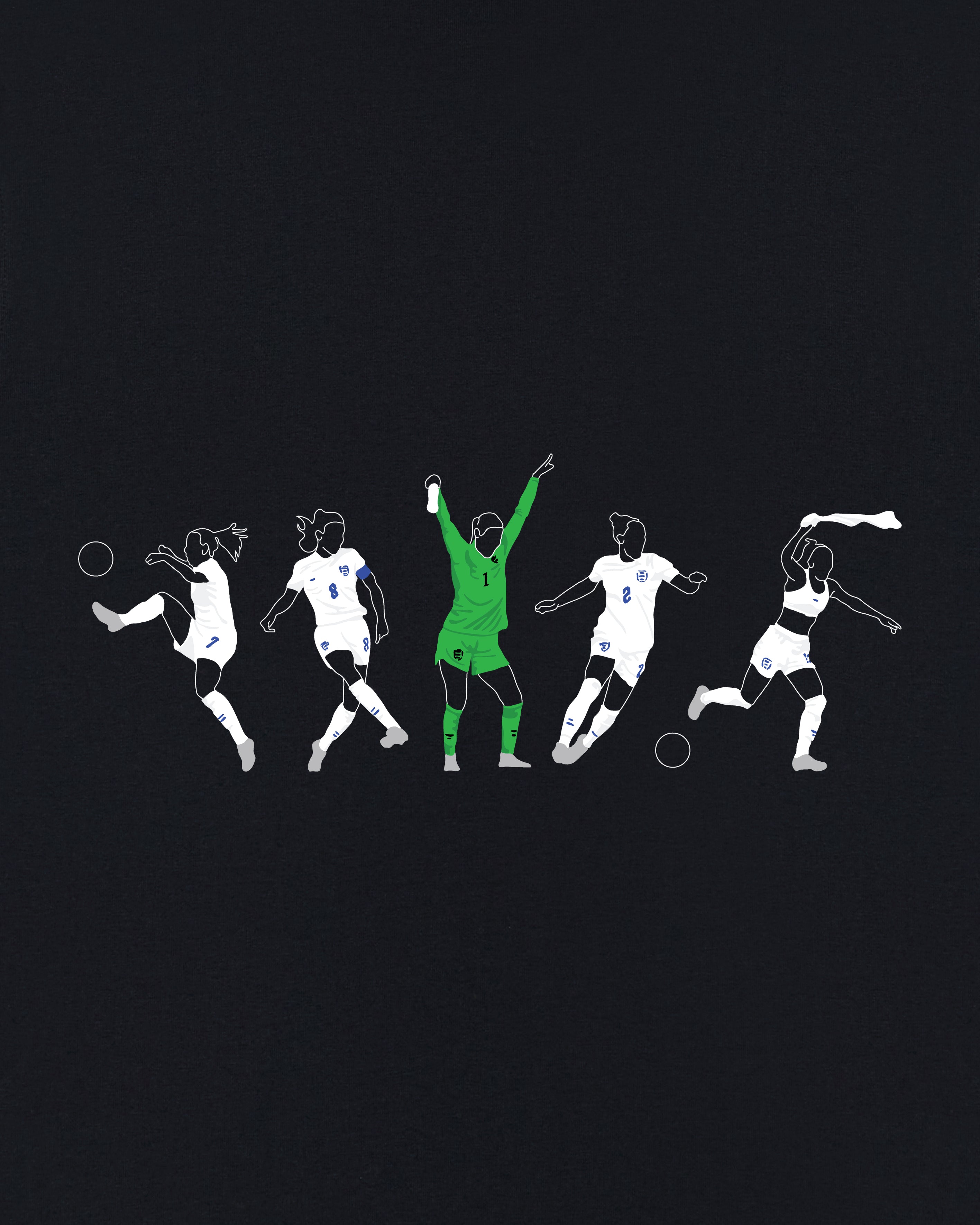 AOF Lionesses Icons T-Shirt | Black Graphic Tee | Art of Football