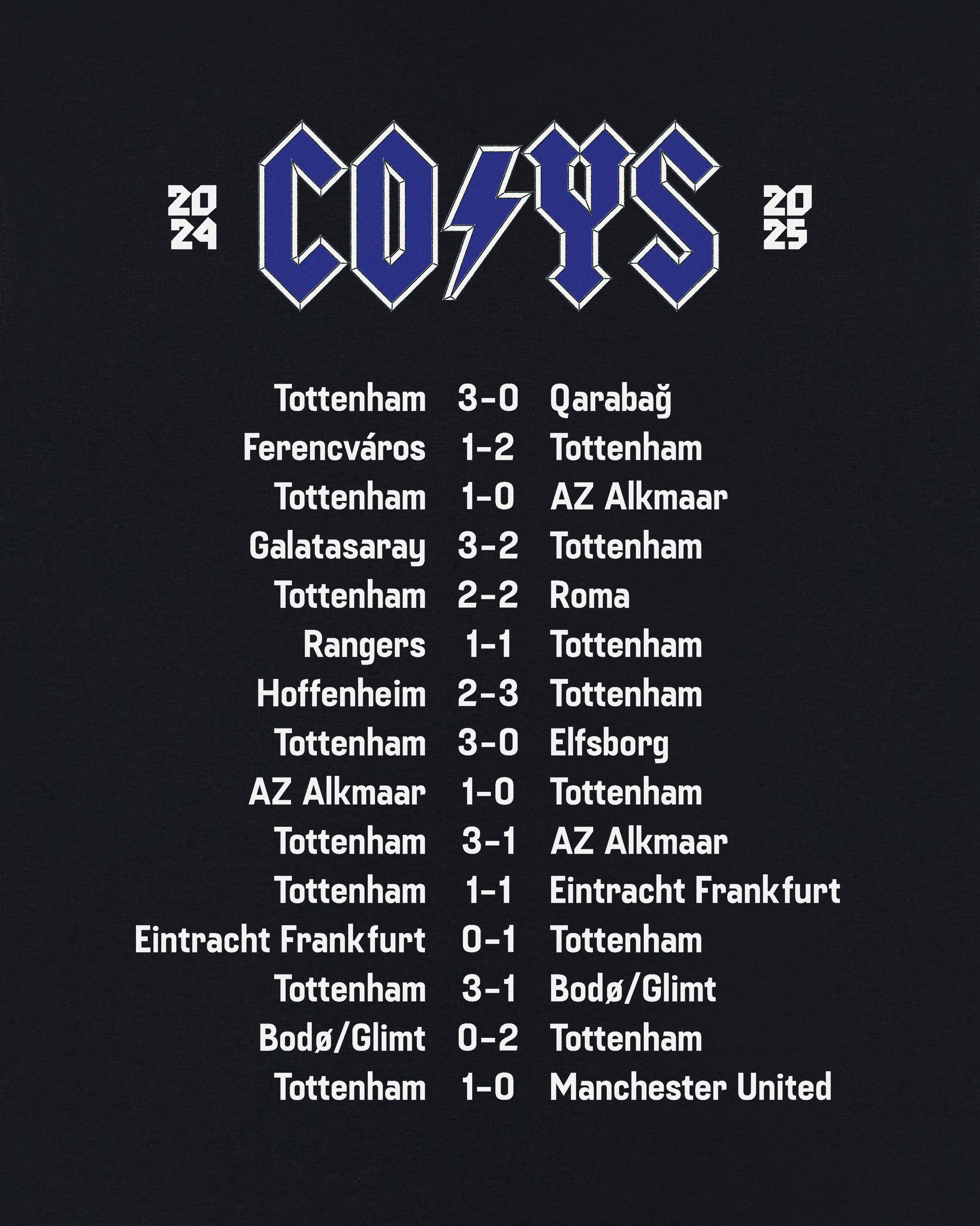 AOF x Spurs | COYS European Tour 24-25 Tee | Black Graphic T-shirt