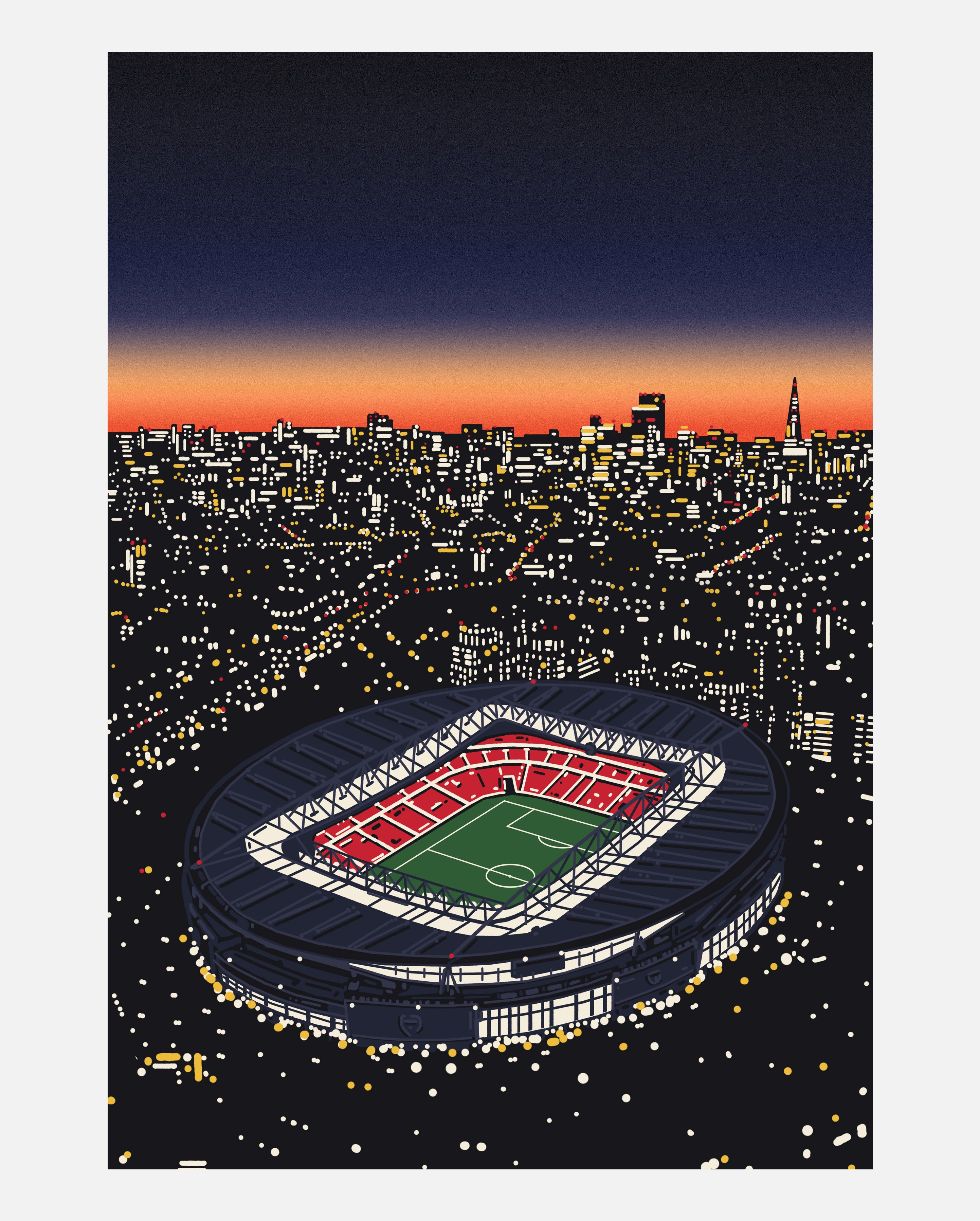 ART OF AFC Under The Lights Framed Print | Football Art