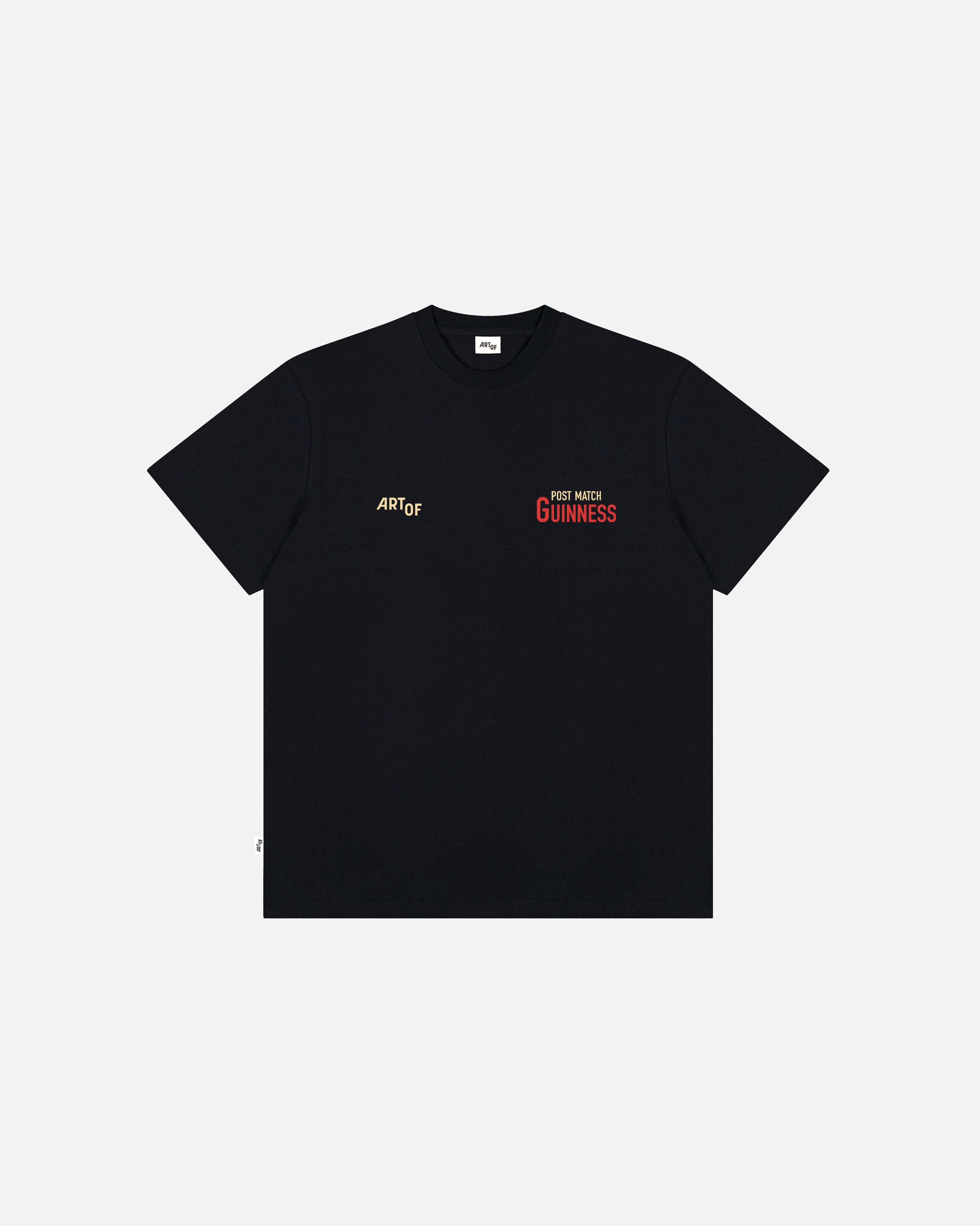ART OF x Guinness Post Match Tee | Black Graphic Football T-shirt
