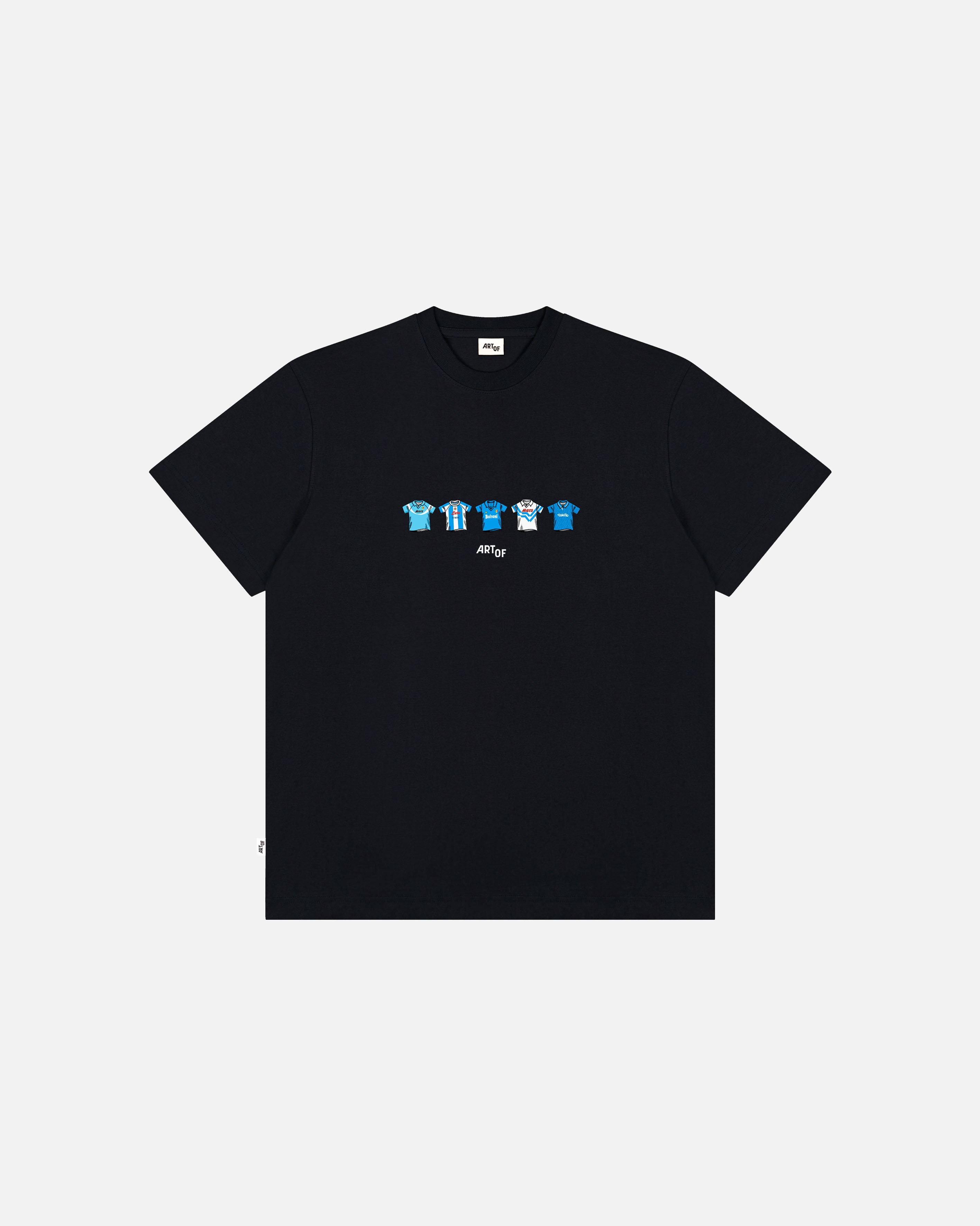 ART OF Napoli Printed Classics Tee | Black Graphic Football T-shirt