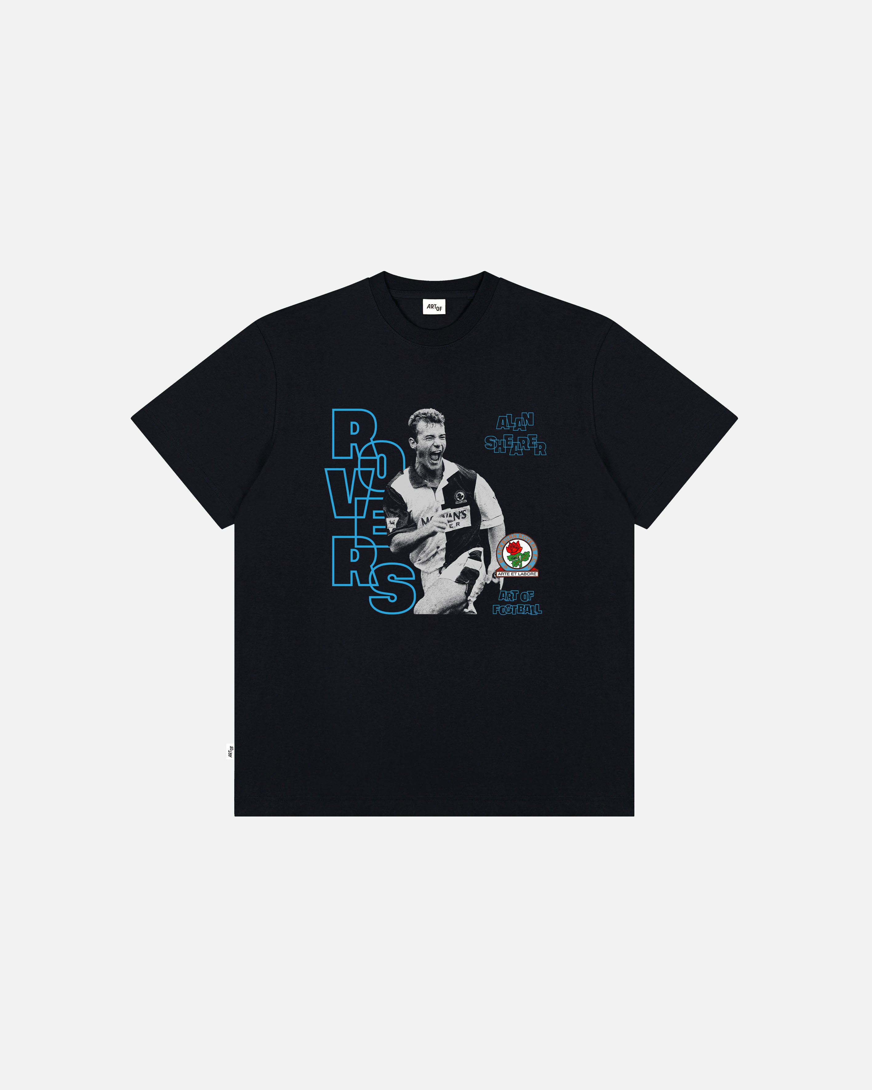 ART OF Football x Blackburn Rovers Shearer | AOF BRFC Black T-shirt