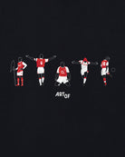 ART OF AFC Printed Icons Tee | Black Graphic Football T-shirt