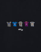 ART OF Toon Printed Classics Tee | Black Graphic Football T-shirt