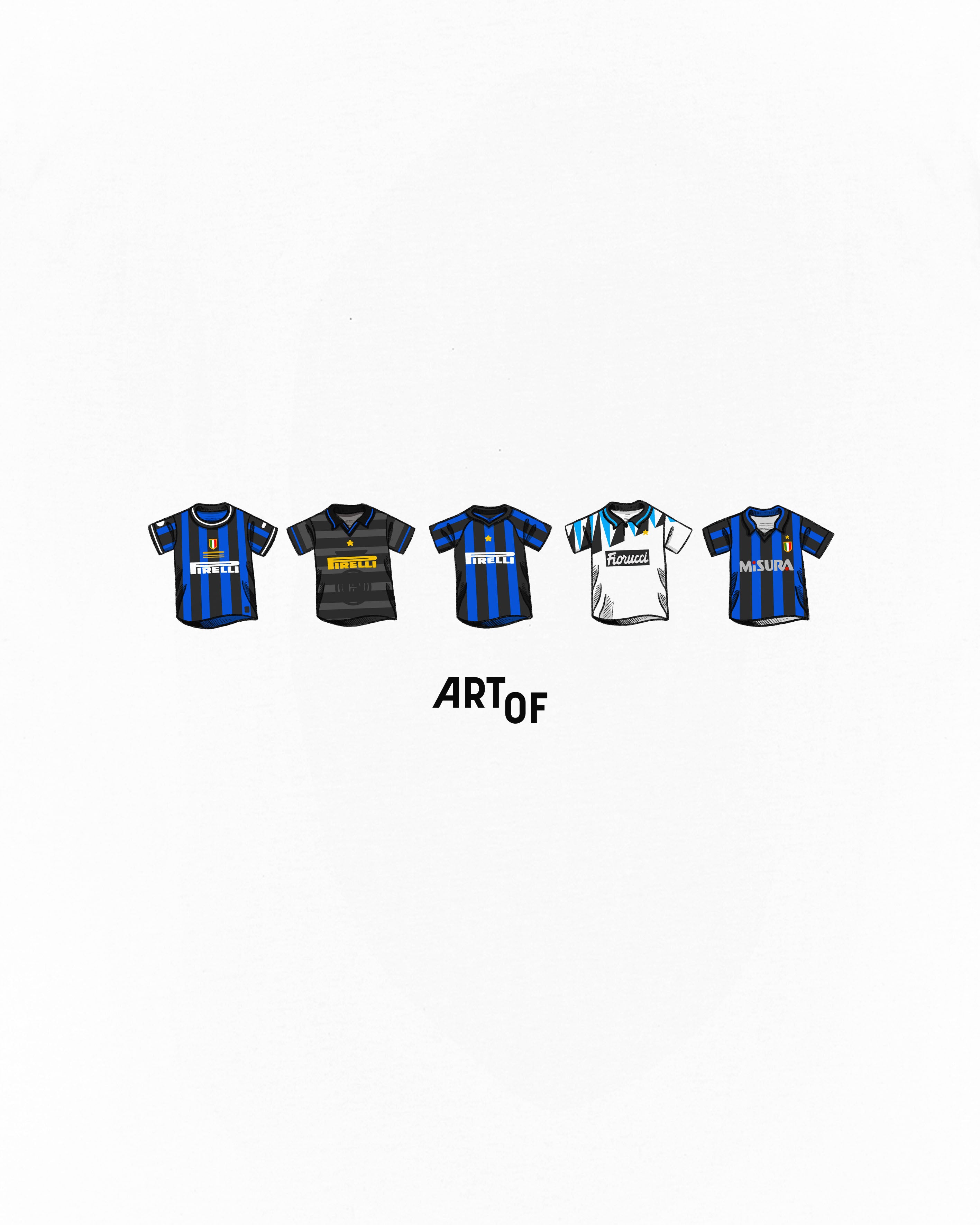 ART OF Inter Milan Printed Classics Tee | White Football T-shirt